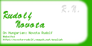 rudolf novota business card